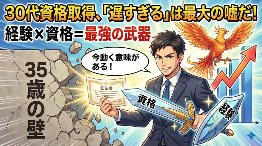 30代男性が今すぐ資格を取るべき理由｜「遅すぎる」は最大の嘘だ