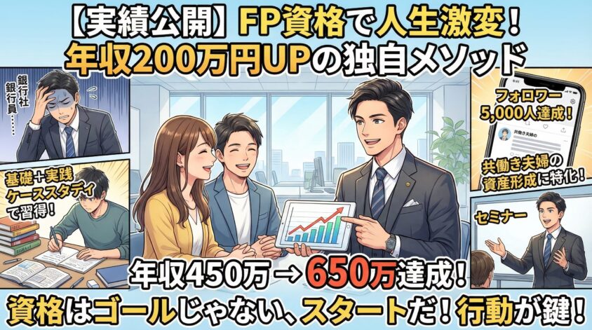 【実績公開】FP資格取得で人生が変わった！年収200万円アップを実現した独自の勉強メソッド