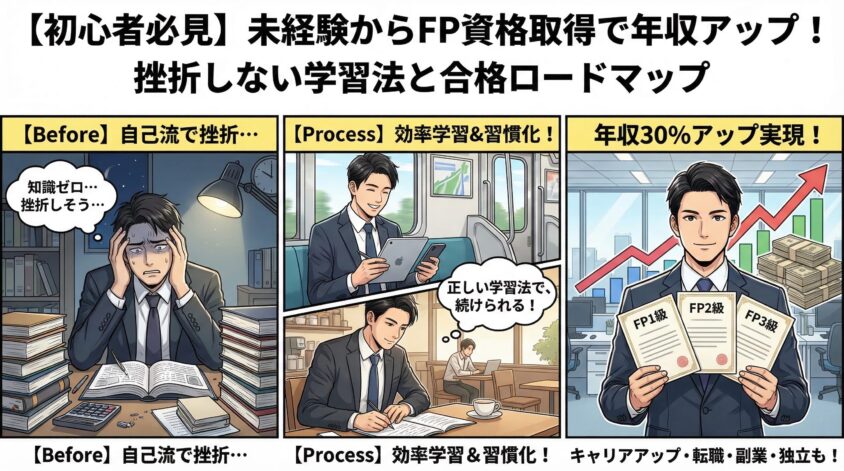 【初心者必見】未経験からFP資格取得で年収アップを実現！挫折しない学習方法と合格までのロードマップ