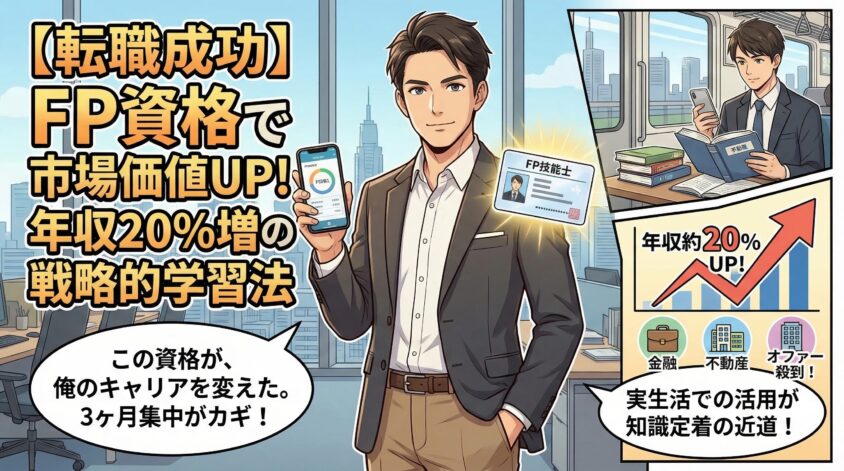 【転職成功】FP資格が私の市場価値を高めた！年収アップにつながった効率的な学習計画と活用法