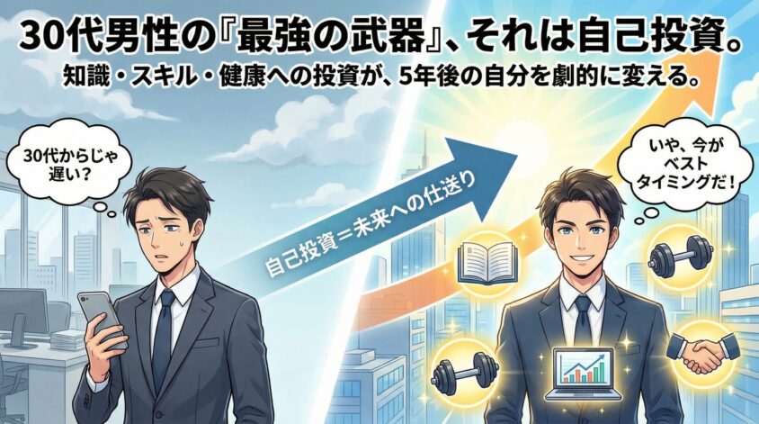 そもそも「自己投資」とは?30代男性にとって最強の武器になる理由