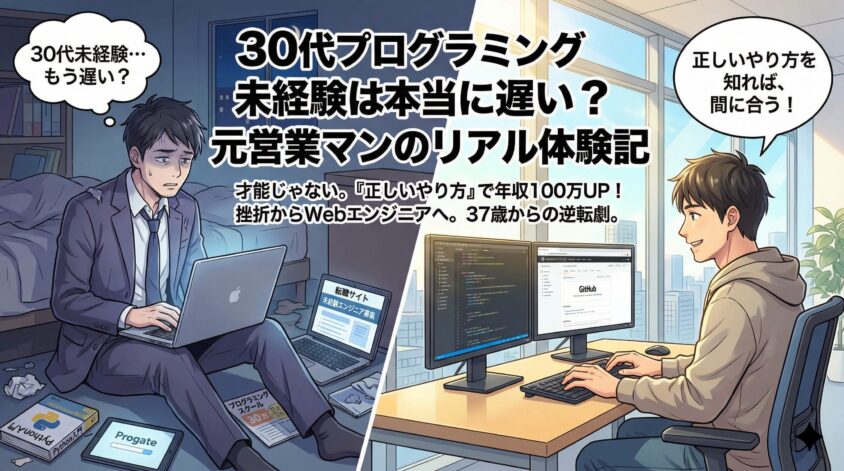 30代プログラミング未経験は本当に遅い？元営業マンのリアル体験記