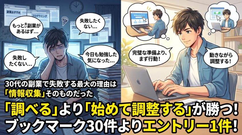 30代の副業で失敗する最大の理由は「情報収集」そのものだった