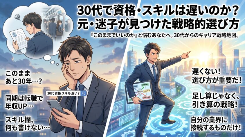 30代で資格・スキルは遅いのか？元・迷子が見つけた戦略的選び方
