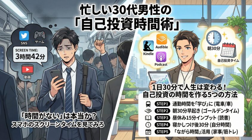 忙しい30代男性の「自己投資時間術」― 1日30分で人生は変わる