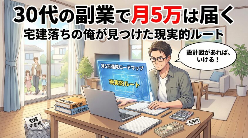 30代の副業で月5万は届く｜宅建落ちの俺が見つけた現実的ルート