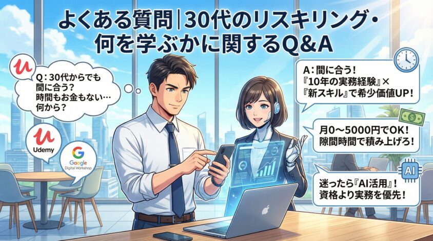 よくある質問|30代のリスキリング・何を学ぶかに関するQ&A