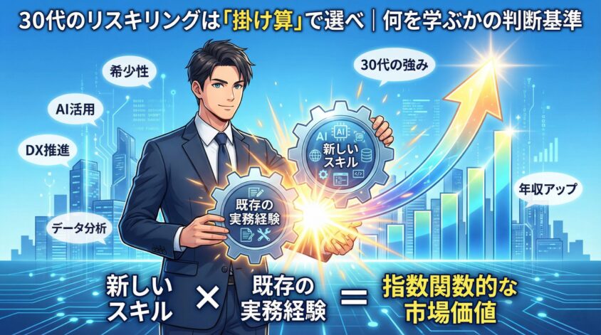 30代のリスキリングは「掛け算」で選べ|何を学ぶかの判断基準