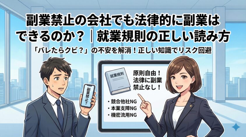 副業禁止の会社でも法律的に副業はできるのか?|就業規則の正しい読み方