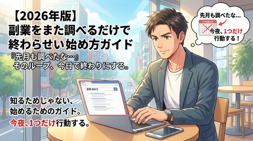 【2026年版】副業をまた調べるだけで終わらせない始め方ガイド