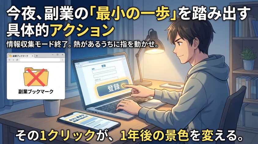 今夜、副業の「最小の一歩」を踏み出す具体的アクション