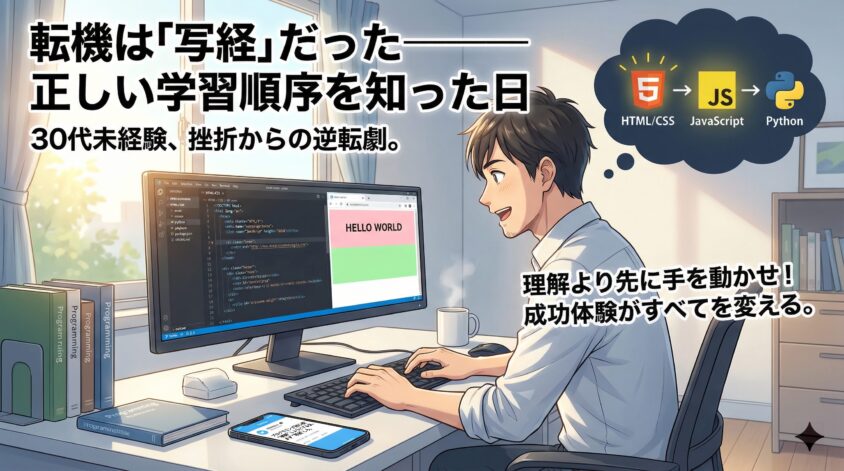 転機は「写経」だった&mdash;&mdash;正しい学習順序を知った日