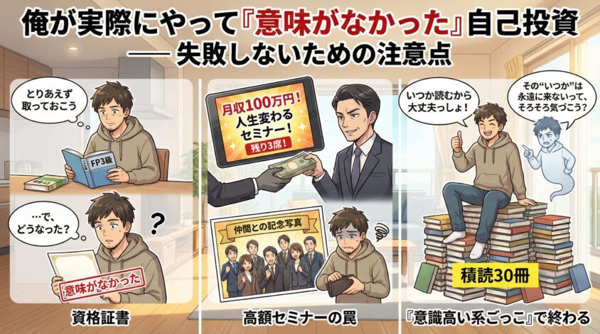 俺が実際にやって「意味がなかった」自己投資 ― 失敗しないための注意点