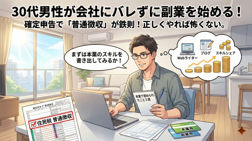 まとめ|30代男性が会社にバレずに副業を始めるために