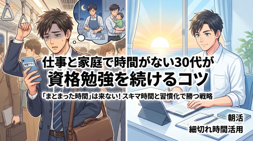 仕事と家庭で時間がない30代が資格勉強を続けるコツ