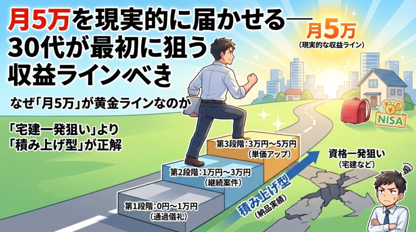 月5万を現実的に届かせる&mdash;30代が最初に狙うべき収益ライン