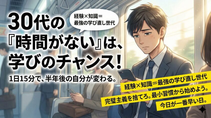 まとめ｜30代で「時間がない」と検索したあなたは、もう一歩踏み出している