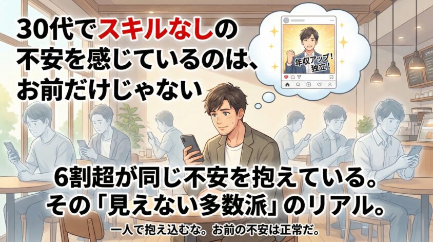 30代でスキルなしの不安を感じているのは、お前だけじゃない