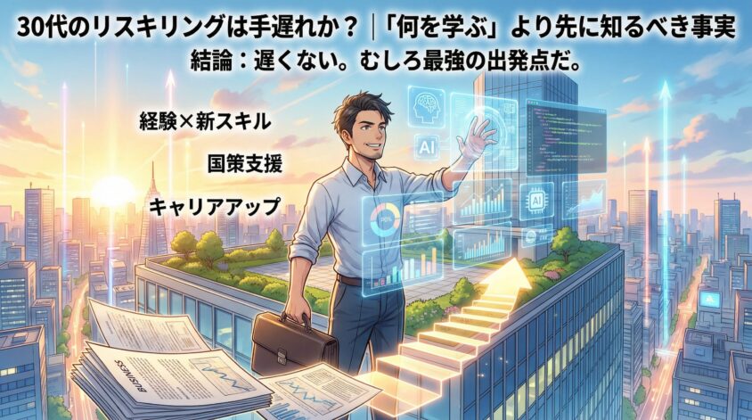30代のリスキリングは手遅れか?|「何を学ぶ」より先に知るべき事実