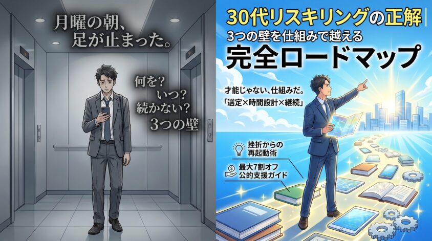 30代リスキリングの正解｜3つの壁を仕組みで越える完全ロードマップ