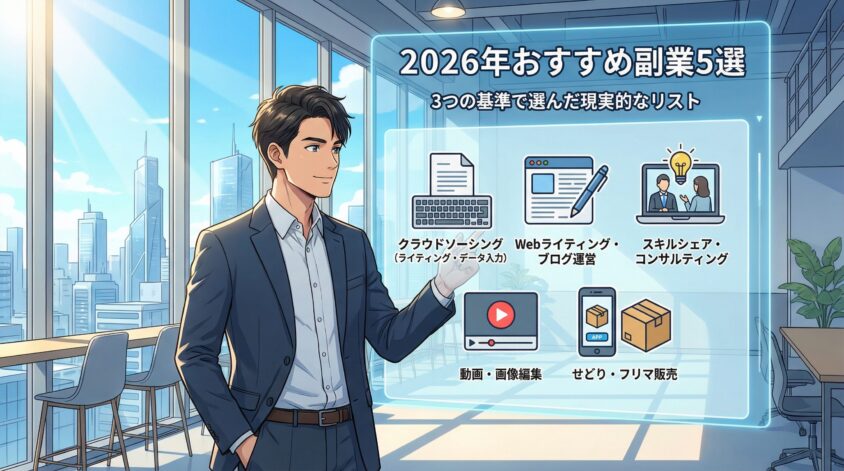 2026年おすすめ副業5選｜3つの基準で選んだ現実的なリスト