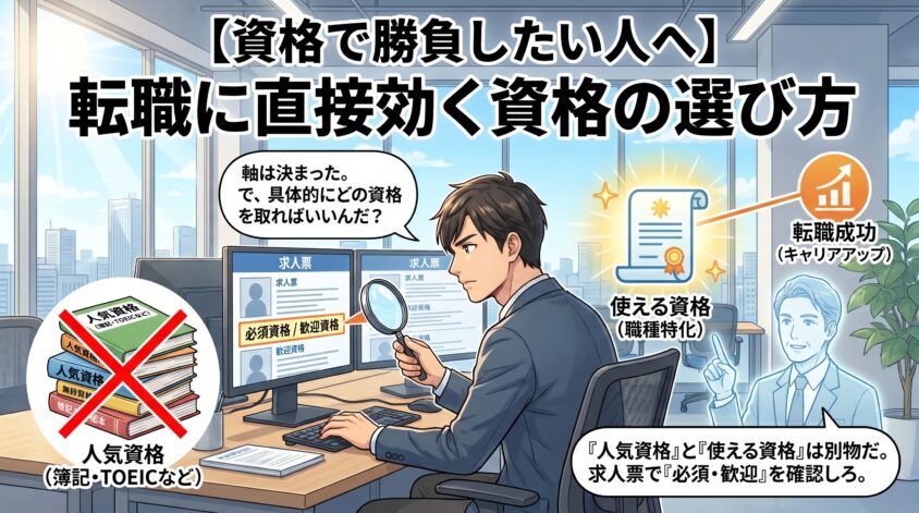 【資格で勝負したい人へ】転職に直接効く資格の選び方