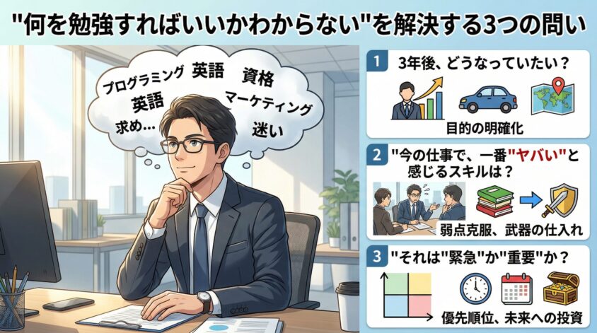 「何を勉強すればいいかわからない」を解決する3つの問い
