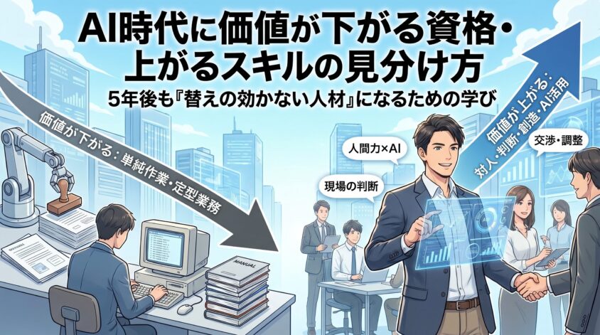 AI時代に価値が下がる資格・上がるスキルの見分け方