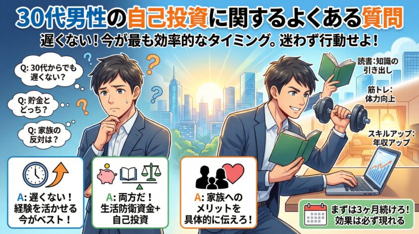 30代男性の自己投資に関するよくある質問