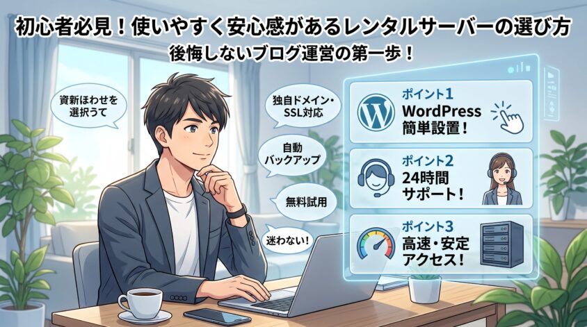 使いやすく安心感があるレンタルサーバーの選び方