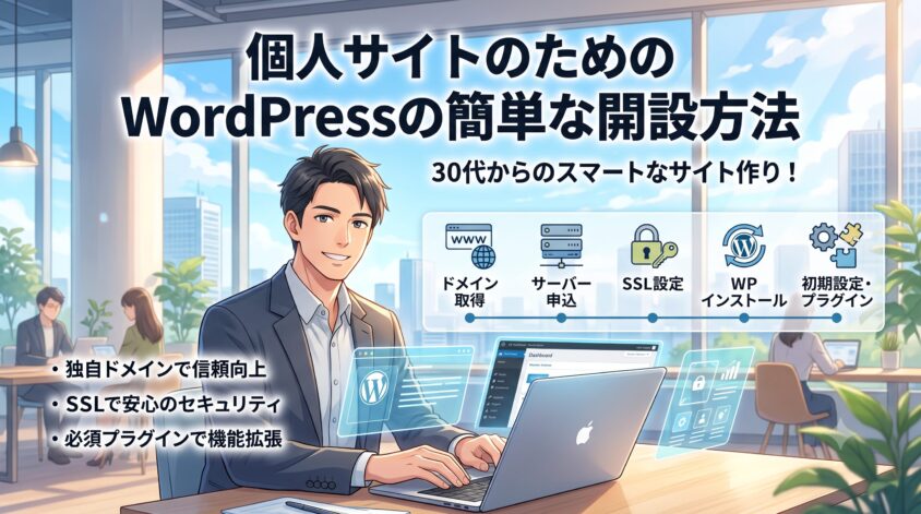個人サイトのためのWordPressの簡単な開設方法